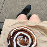 Cinnamon roll at Landbageriet - Naturbageriet in Copenhagen