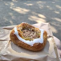 Vegan custard pastry at Landbageriet - Naturbageriet in Copenhagen