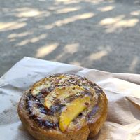 Vegan blueberry pastry at Landbageriet - Naturbageriet in Copenhagen