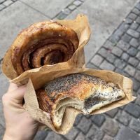 Poppy seed one was way better - tebirkes  at Landbageriet - Naturbageriet in Copenhagen