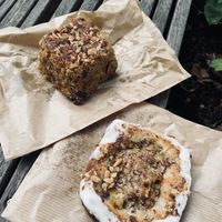 Both incredible (carrot and spanduer- bottom was best!)  at Landbageriet - Naturbageriet in Copenhagen