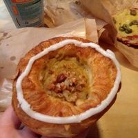 Pudding pastry with almonds at Landbageriet - Naturbageriet in Copenhagen