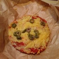 Pizza bun at Landbageriet - Naturbageriet in Copenhagen