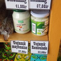 Vegan mayo and romoulade at Landbageriet - Naturbageriet in Copenhagen