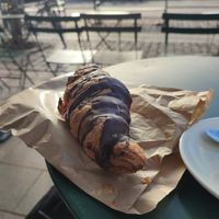 Chocolate croissant at Landbageriet - Naturbageriet in Copenhagen