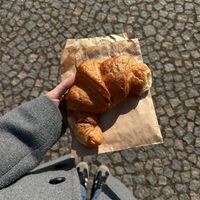 plain croissant   at Landbageriet - Naturbageriet in Copenhagen