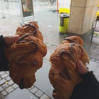 Choko Croissants at Landbageriet - Naturbageriet in Copenhagen