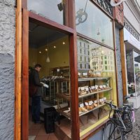 Shop front at Landbageriet - Naturbageriet in Copenhagen