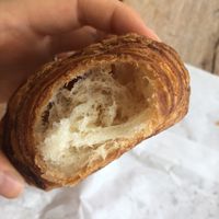 Inside of a croissant at Landbageriet - Naturbageriet in Copenhagen