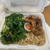 Vegan Shrimp platter at Vegetarian Delight in Miramar