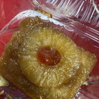 Vegan upside down pineapple  at Vegetarian Delight in Miramar