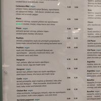Menu at Keenkies in Athens