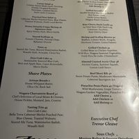 Menu  at Zees Grill in Niagara-on-the-lake