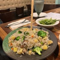 Pineapple fried rice only vegetables  at Jade in Orlando