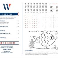 Kids Menu at Waterfront Restaurant at The Abbey Resort in Fontana-on-geneva Lake