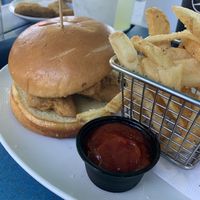 Dry chick’n sandwich   at Waterfront Restaurant at The Abbey Resort in Fontana-on-geneva Lake