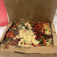 Salad box- quinoa salad, creamy pasta, beetroot & carrot, Asian slaww  at SEED & STONE in Adelaide