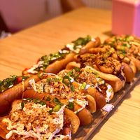 Loaded Hot dogs  at Tipsy in Aarhus