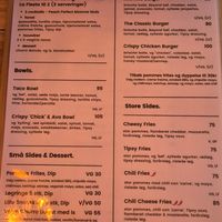 Menu at Tipsy in Aarhus