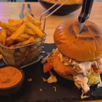 Crispy 'chicken' burger at Tipsy in Aarhus