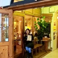 The paper bag for the grocery shop bit has a cool stamped image of a cats face on it.  at Modernark in Kobe