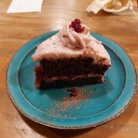 Cranberry chocolate shortcake at Modernark in Kobe