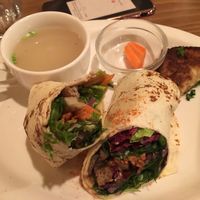 Gluten-free veggie wrap (half-eaten!)  at Modernark in Kobe
