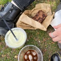chocolate banana bread, smoothie, iced coffee  at Le Country Store in Nice