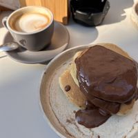 Vegane Pancakes mit Schokosauce  at Forno Integrale in Sirmione