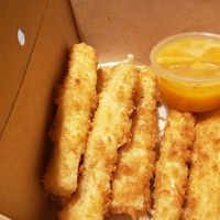 Tofu strips (a little bland, but went well with noodles) at Atza Sushi Bar in Rosh Pina