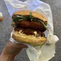 Double Patty Miss Pep Burger at Pit and Pal in Shoreham-by-sea