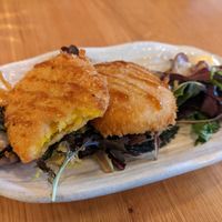 Pumpkin korokke. Delicious! at Takumi in Barcelona