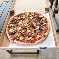 Vegan Pizza at Rockets Pizza and Subs in San Diego