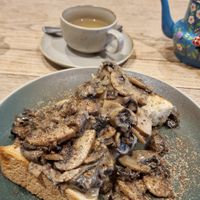 Mushrooms on toast, AMAZING! at Figaro in Wingerworth