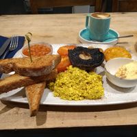 Big Figaro breakfast and coffee at Figaro in Wingerworth