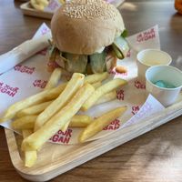 Sungapore burger  at I'm Your Vegan in Chiang Mai