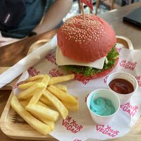 The Classic burger   at I'm Your Vegan in Chiang Mai