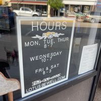 Hours posted   at Plantonic Cafe in Hartford