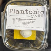Org lemon cheesecake   at Plantonic Cafe in Hartford
