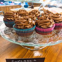 Vegan cupcakes at The Old Barn Coffee Shop in Auchtermuchty