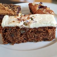 Vegan carrot cake at The Old Barn Coffee Shop in Auchtermuchty