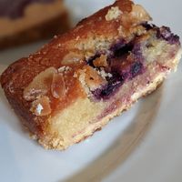 Vegan blueberry Bakewell tart at The Old Barn Coffee Shop in Auchtermuchty