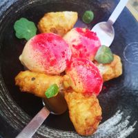 Ice cream dessert at TôTô Kitchen by La Tre in Hilleroed