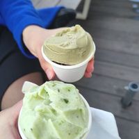 Basil ice cream at Veganista Ice Cream X in Vienna