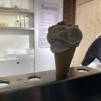 Caramel date tahini - super yummy! at Veganista Ice Cream XI in Vienna