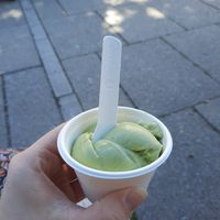 Matcha ice cream at Veganista Ice Cream XI in Vienna