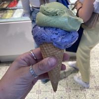 Matcha + blueberry lavender   at Veganista Ice Cream XII in Vienna