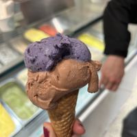 lavender (top) and chocolate (bottom)  at Veganista Ice Cream XII in Vienna