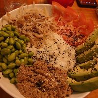 Vegan pokebowl at Brasserie - Restaurant Le Rallye in Houffalize