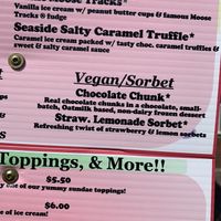 Vegan options  at River Ducks Ice Cream in Camden